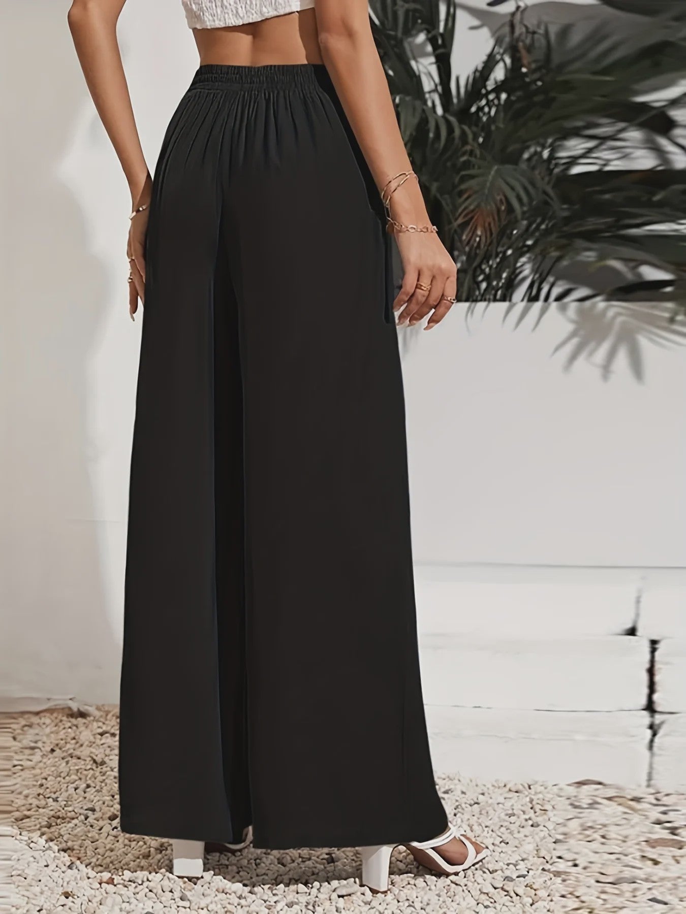 Zomerse Plus Size High Waist Straight Leg Broek - Comfortabele Stretch Stijl