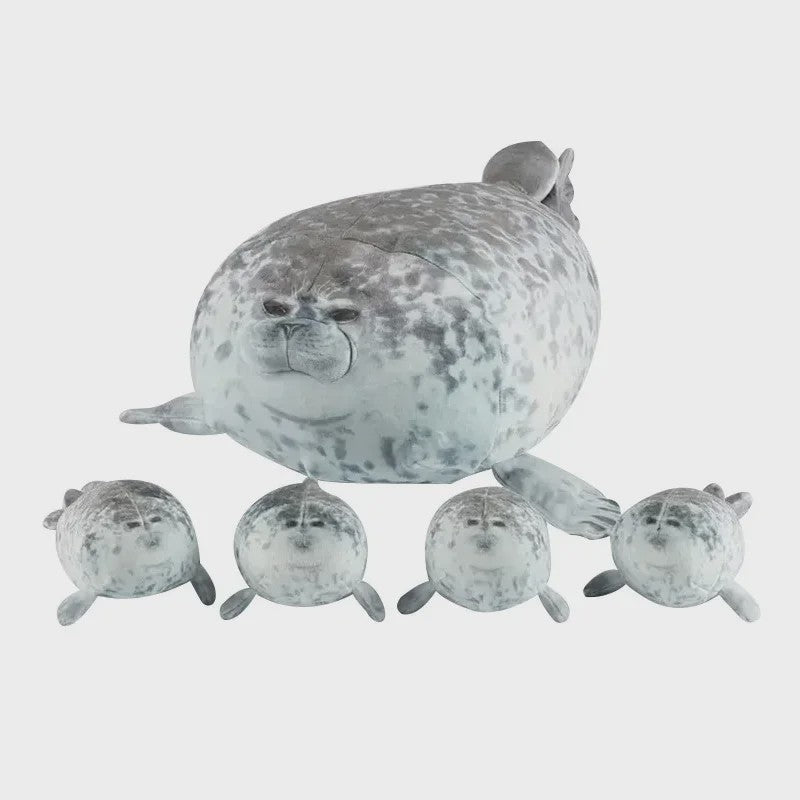 Knuffel Zeedier Moeder en Kind - 5-delige Pluche Set (40cm)