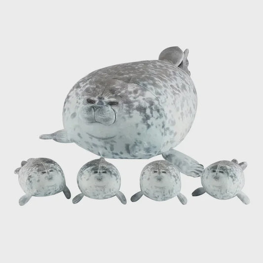 Knuffel Zeedier Moeder en Kind - 5-delige Pluche Set (40cm)