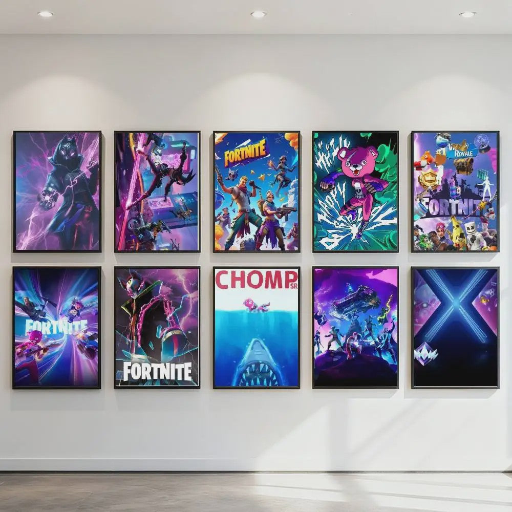 Fortnite Game Poster Canvas Print - Anime Stijl Wanddecoratie