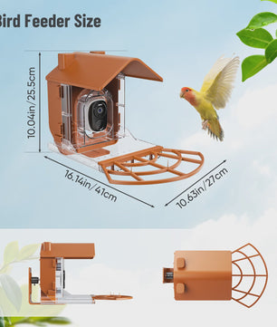 Slimme Vogelvoederhuisje met Camera & Zonnepaneel - AI Vogelherkenning