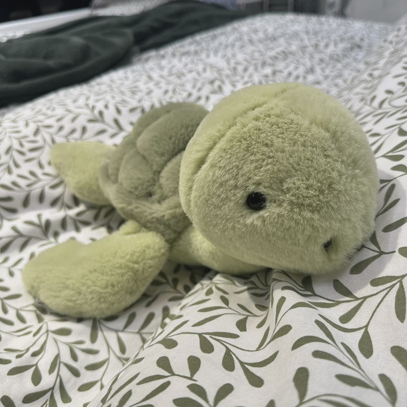 Realistische Schildpad Knuffel - Zachte Zeeturtle Pluche Dier met Sleutelhanger voor Kinderen