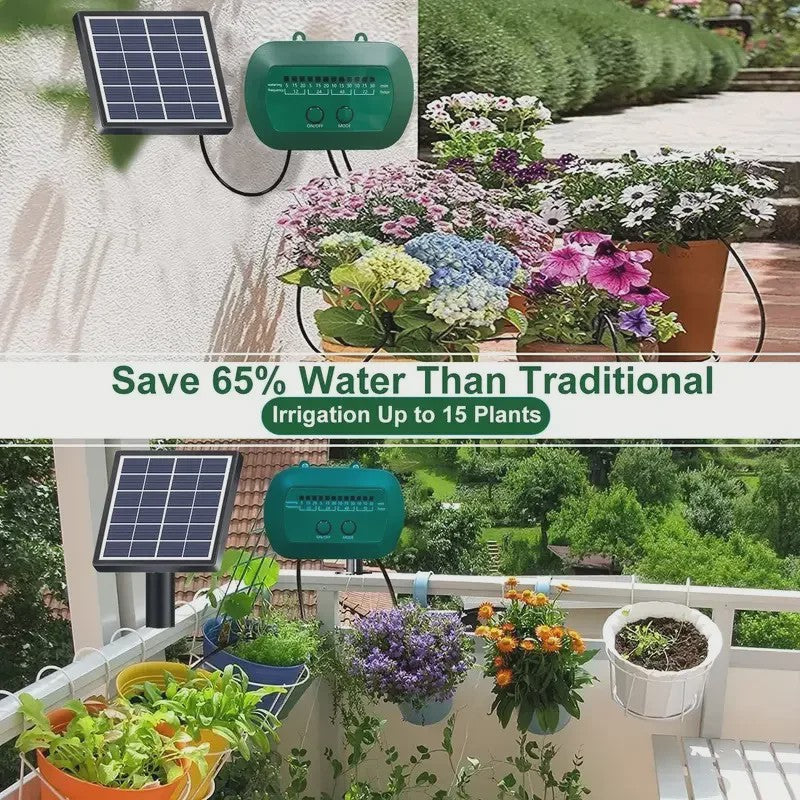 Slimme Zonne-irrigatieset voor Potplanten - Automatisch Water Geven met Timer