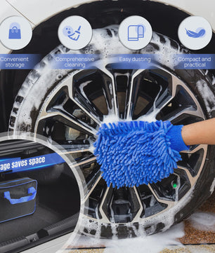 29-delige Auto Poets- en Detailset: Borstels, Sponges & Doeken voor Interieur & Exterieur