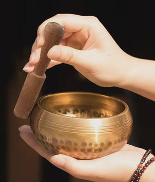 Tibetaanse Handgemaakte Klankschaal van Messing - Voor Yoga, Meditatie & Sound Healing