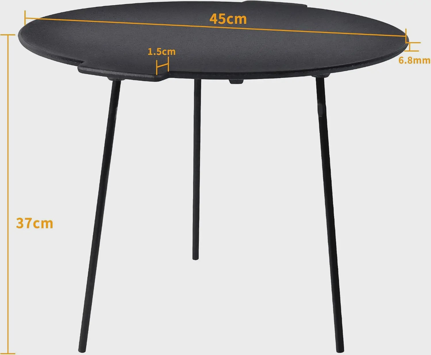 Gietijzeren BBQ Grillplaat met Onderstel - Diameter 45 cm