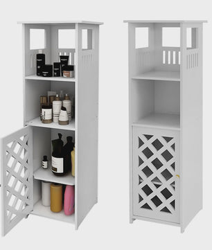 Waterdichte Badkamerkast met Open Plank en Deur - Compacte Opberger