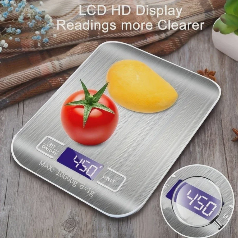 Precisie Keukenweegschaal Digitaal - 10kg/1g - Roestvrij Staal - Bakken & Koken
