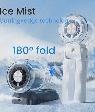 Draagbare Vernevelaar Ventilator met IJskoeling - 3600mAh USB Oplaadbaar