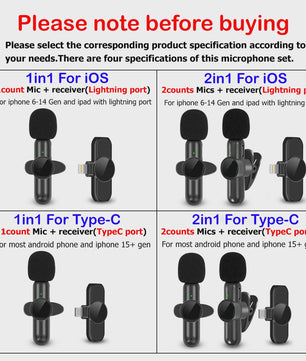Draadloze Lavalier Microfoon: Kristalheldere Audio voor iPhone & Android