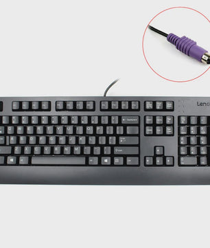 Lenovo PS/2 Bedrade Keyboard en Muis Combo - Waterdicht & Ergonomisch
