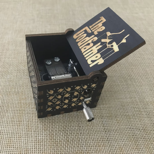 Houten Muziekdoos met Handopwinding - Antiek Design, Klassieke Melodie voor Cadeau & Decoratie