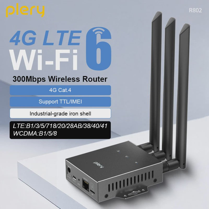 COMFAST AX300 4G LTE WiFi 6 Router met 4 Antennes - Draagbare Hotspot
