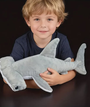 Zachte Haai Knuffel - Grijze Hamerhaai Pluche Kussen voor Kinderen