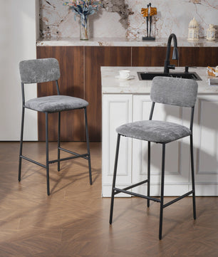 Set van 2 Luxe Barkerstoelen in Chenille Stof - Comfortabel en Stijlvol