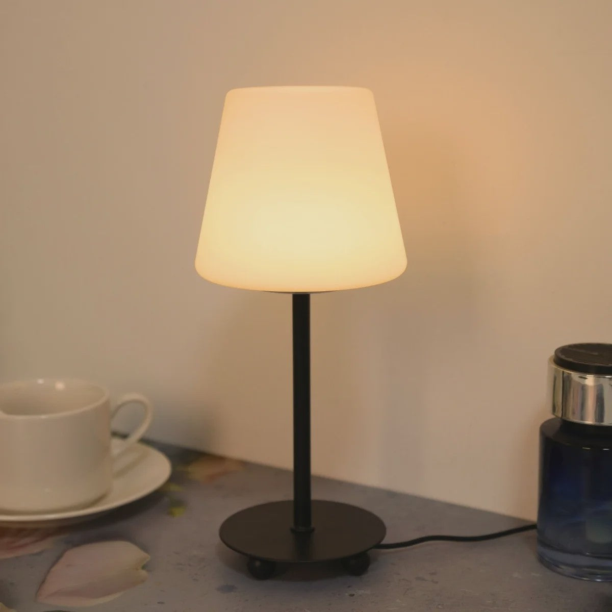 Creatieve Cream Stijl Tafellamp - USB Aangedreven met 3 Kleurtemperaturen