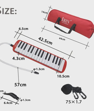 IRIN 32 Toetsen Melodica Set met Draagtas - Draagbaar Muziekinstrument