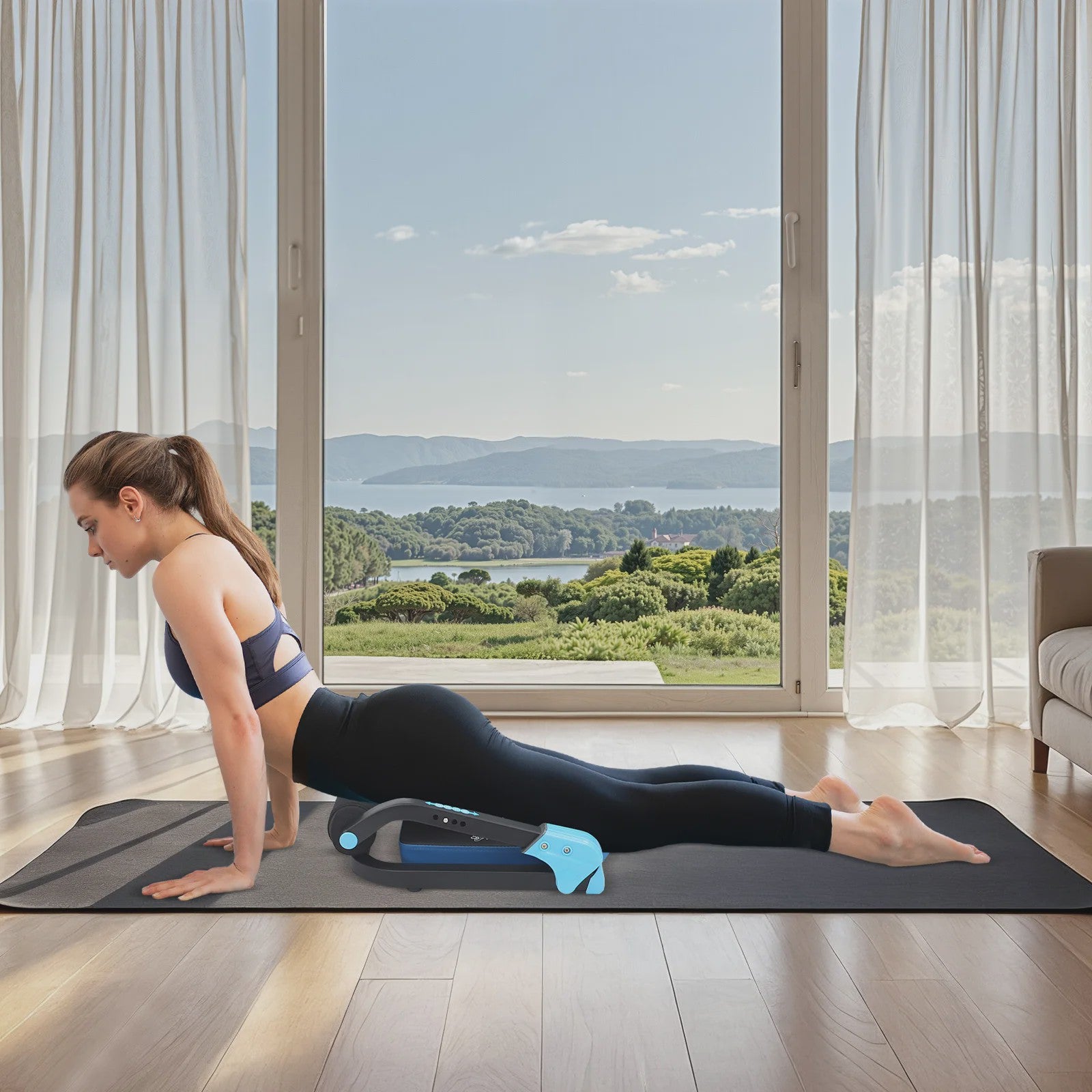 Opvouwbare Abdominal Machine - Multifunctioneel Fitnessapparaat voor Thuis & Kantoor (120kg)
