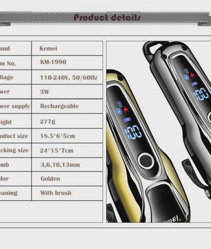 Kemei KM-1990 Professionele Oplaadbare Trimmer voor Huisdieren - Honden & Katten