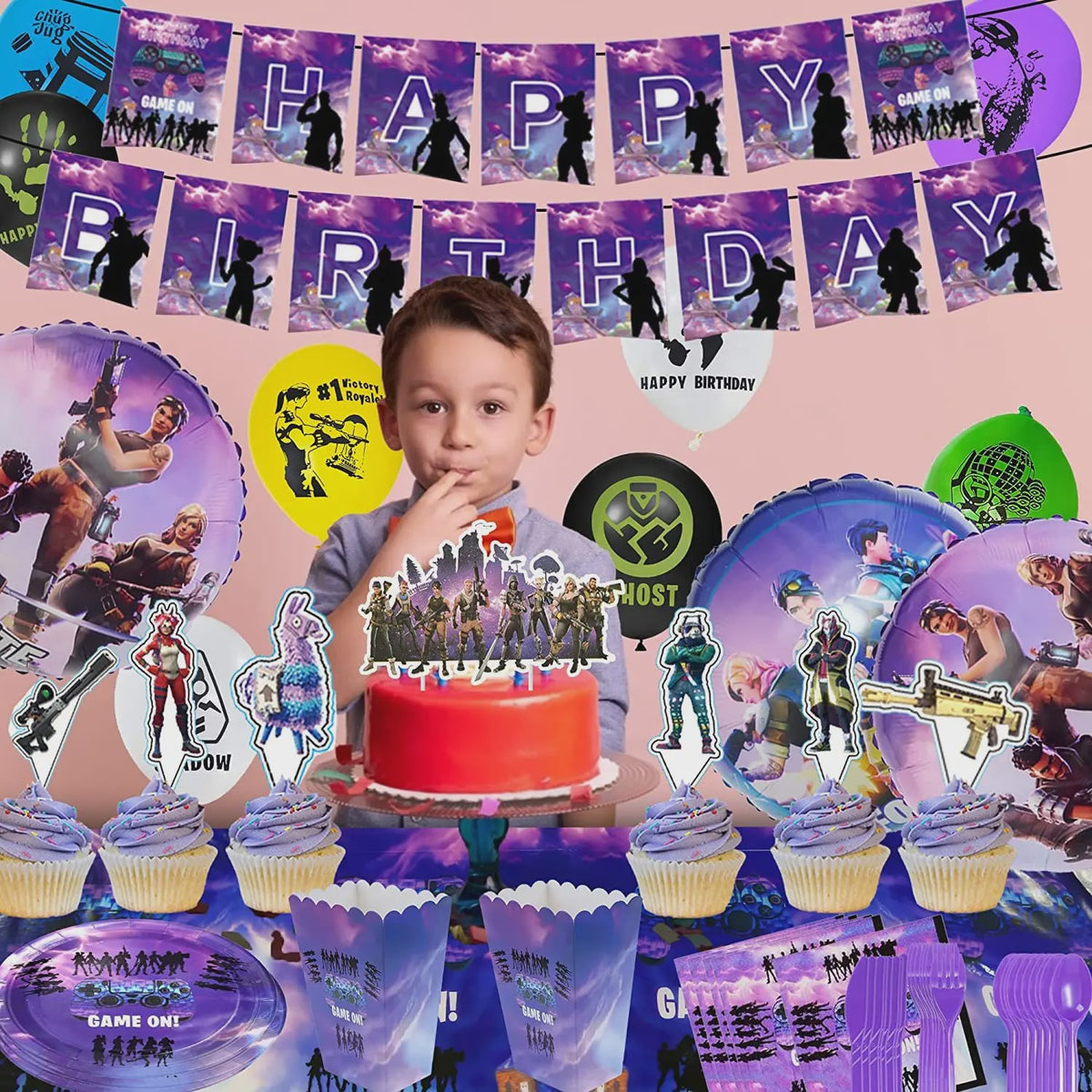 Feestdecoratie Fortnite & Llama Thema - Verjaardag, Babyborrel & Kinderfeest
