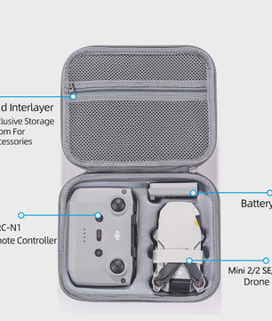 Waterdichte Opbergtas voor DJI Mini 2/2SE/4K Drone - Beschermende Draagtas met Ruimte voor Accessoires