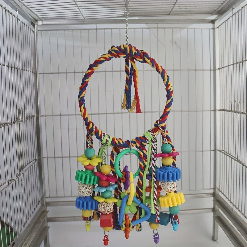 Kleurrijk Vogel Speelgoed - Houten Papegaai Accessoires & Schommelringen