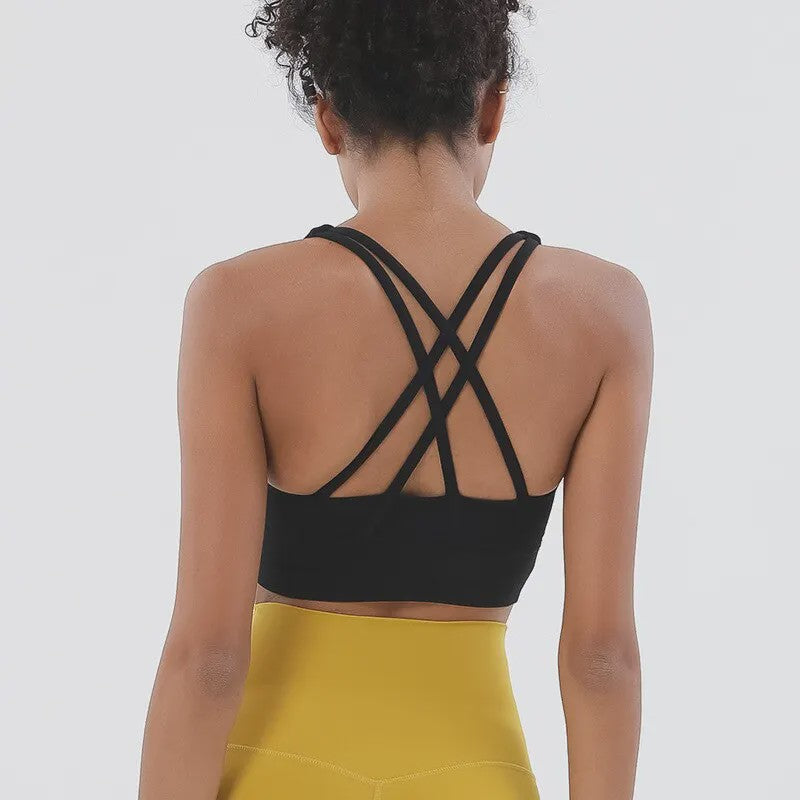 Dames Sport BH met Racerback - Ademend Nylon & Spandex voor Yoga en Fitness