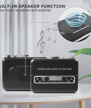 Draagbare Cassette Speler met Ingebouwde Speaker: Converteer Cassettes naar MP3