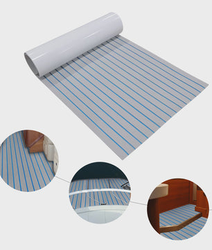 EVA Bootdekmat Antislip 240x60/90cm - Waterdicht Faux Teak Vloerbedekking