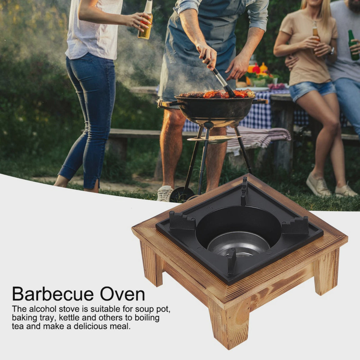 Draagbare Houtskooloven & Barbecue - Compacte Keukenuitrusting voor Buiten