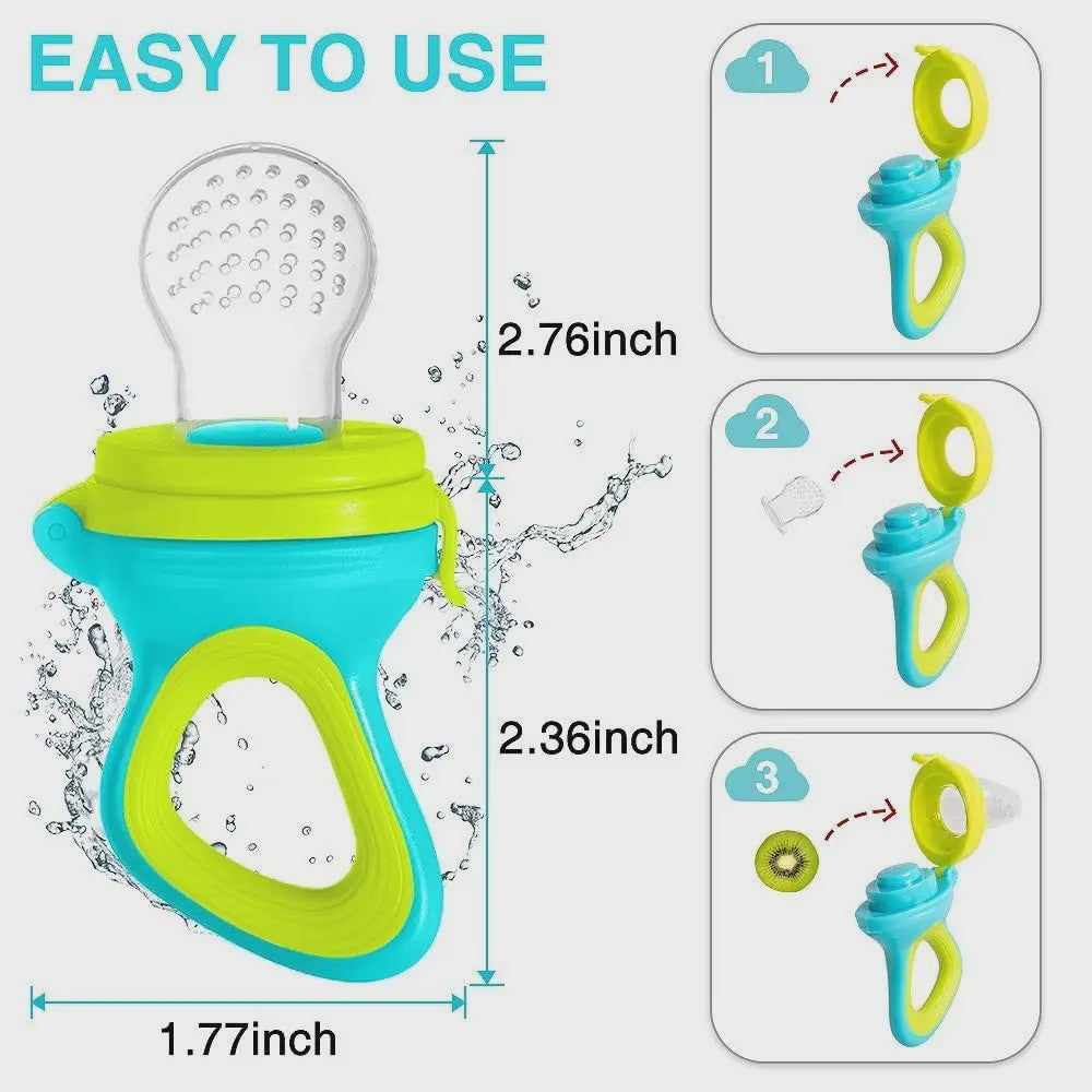 Baby Voeding Set: Silicone Fruit Speen & Lepel Flesje voor Baby's en Peuters