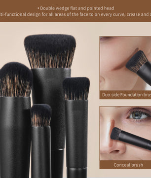 Jessup 14-delige Make-up Kwasten Set: Compleet voor Foundation, Oogschaduw & Contour
