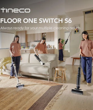 Tineco Floor One Switch S6: Draadloze 5-in-1 Nat/Droog Stofzuiger met Zelfreiniging & FlashDry