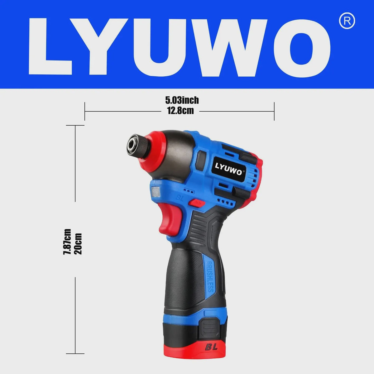LYUWO Brushless Accuschroefmachine 16V - 160 Nm Koppel - Slagfunctie
