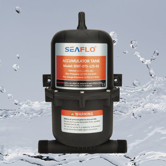 Draagbare Water Accumulator Tank 0.75L - 125 PSI voor Boot, RV en Jacht