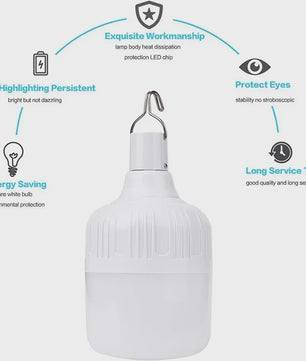 Draagbare LED Noodlamp met Zonnepaneel & USB - Oplaadbaar, Energiezuinig, voor Camping & Tuin