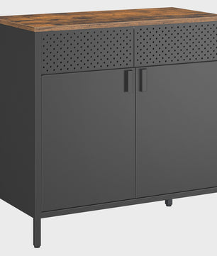 Industriële Sideboard met Dubbele Deuren en Verstelbare Plank - Stijlvol Keukenkast
