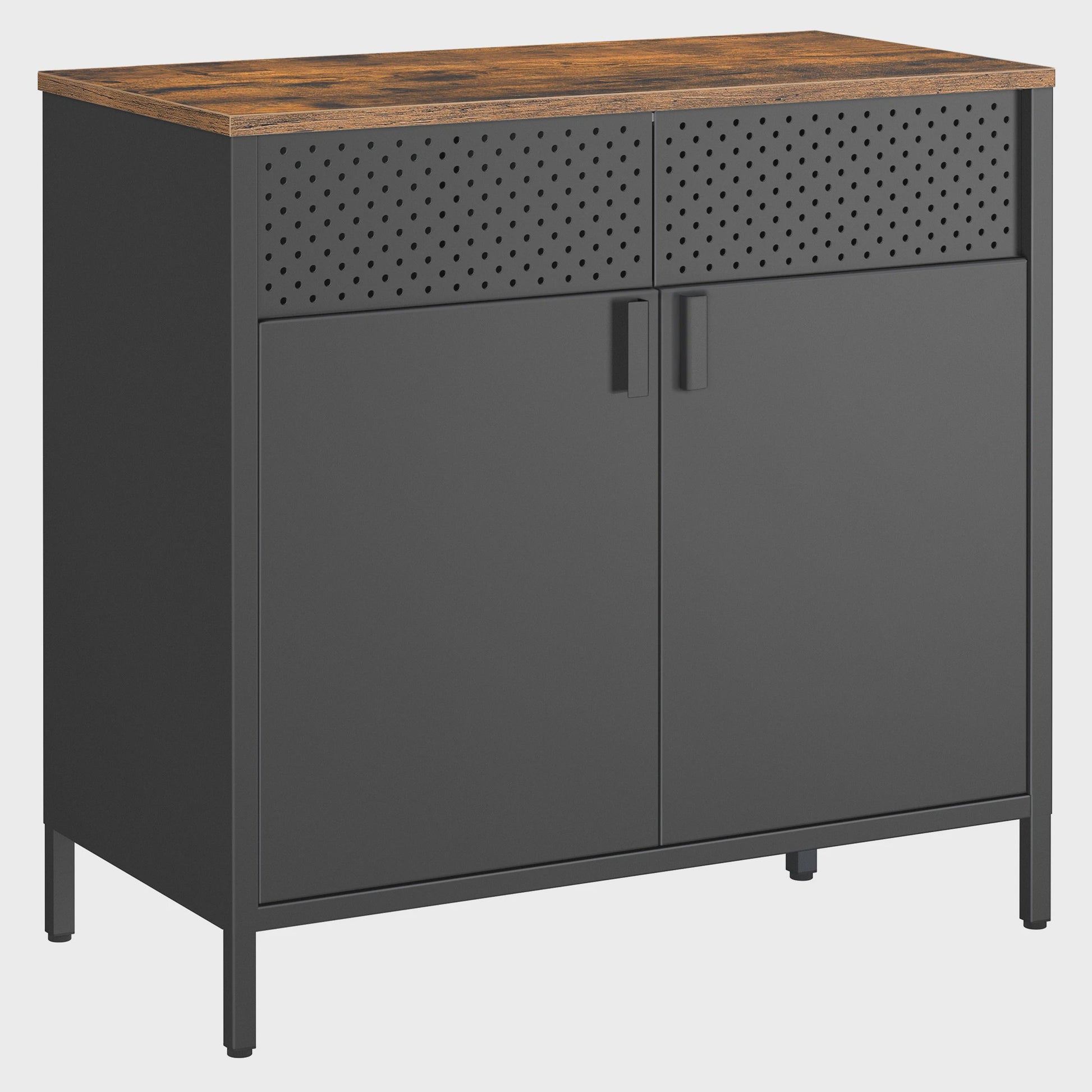 Industriële Sideboard met Dubbele Deuren en Verstelbare Plank - Stijlvol Keukenkast
