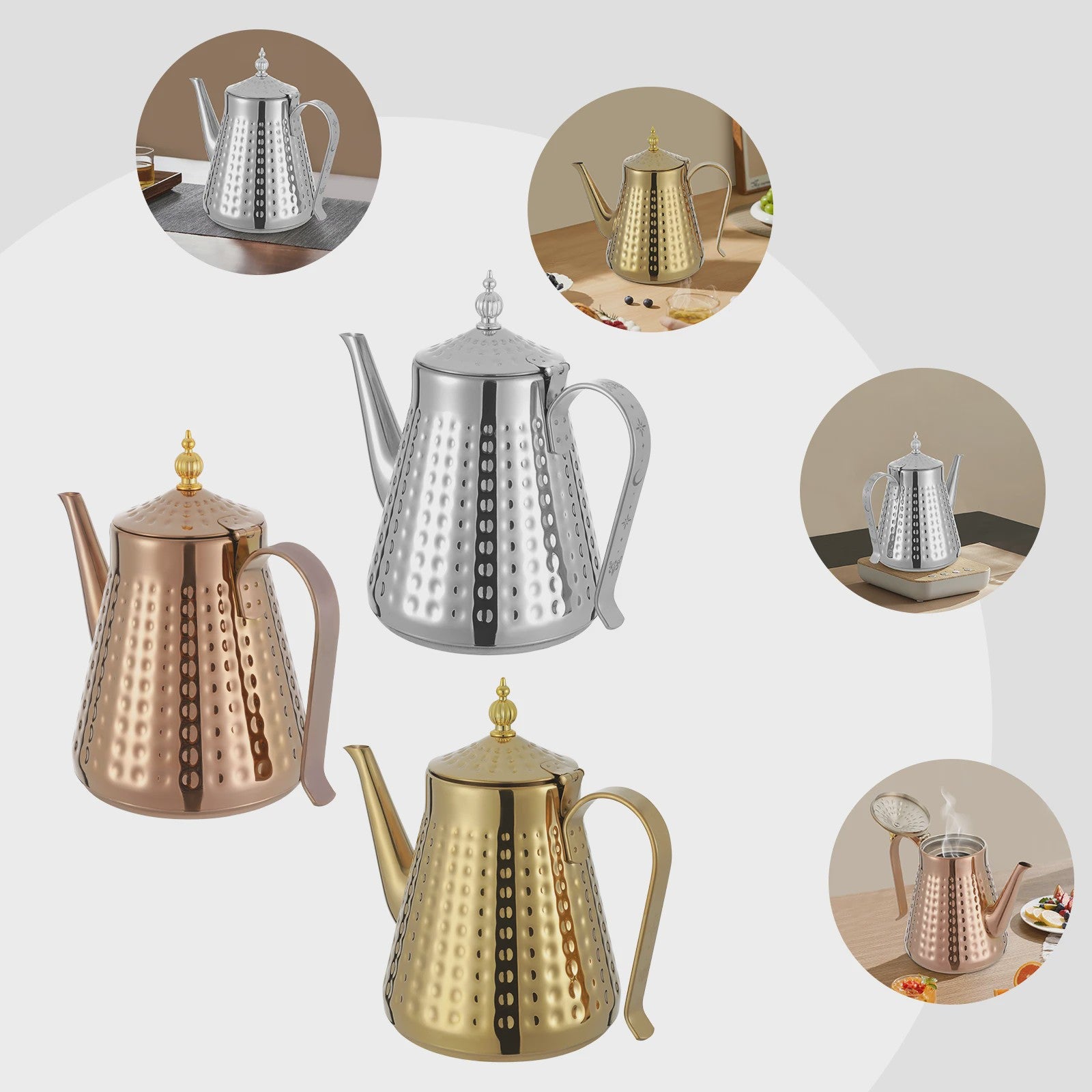 RVS Theepot met Infuser - 1.65L - Anti-Roest - Ideaal voor Thuis, Restaurant & Camping