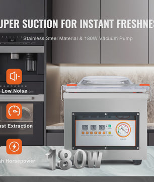 SucceBuy DZ-260C Chamber Vacuum Sealer - 320W Krachtige Vacumeermachine