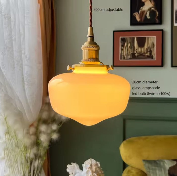 Japanse Glazen Hanglamp – Minimalistisch Nordic Design – LED E27 – Verstelbaar Snoer 200 cm – Sfeervolle Interieurverlichting