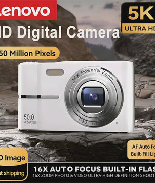 50MP Digitale Camera met 16x Zoom & 4K Video - Ideaal voor Studenten & Outdoor Avonturen