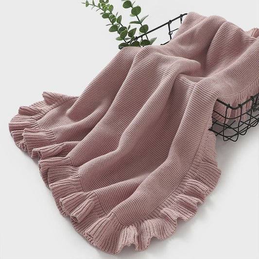 Zachte Gebreide Baby Deken 90x70cm - Wikkeldeken voor Kinderwagen, Ledikant & Reiswieg