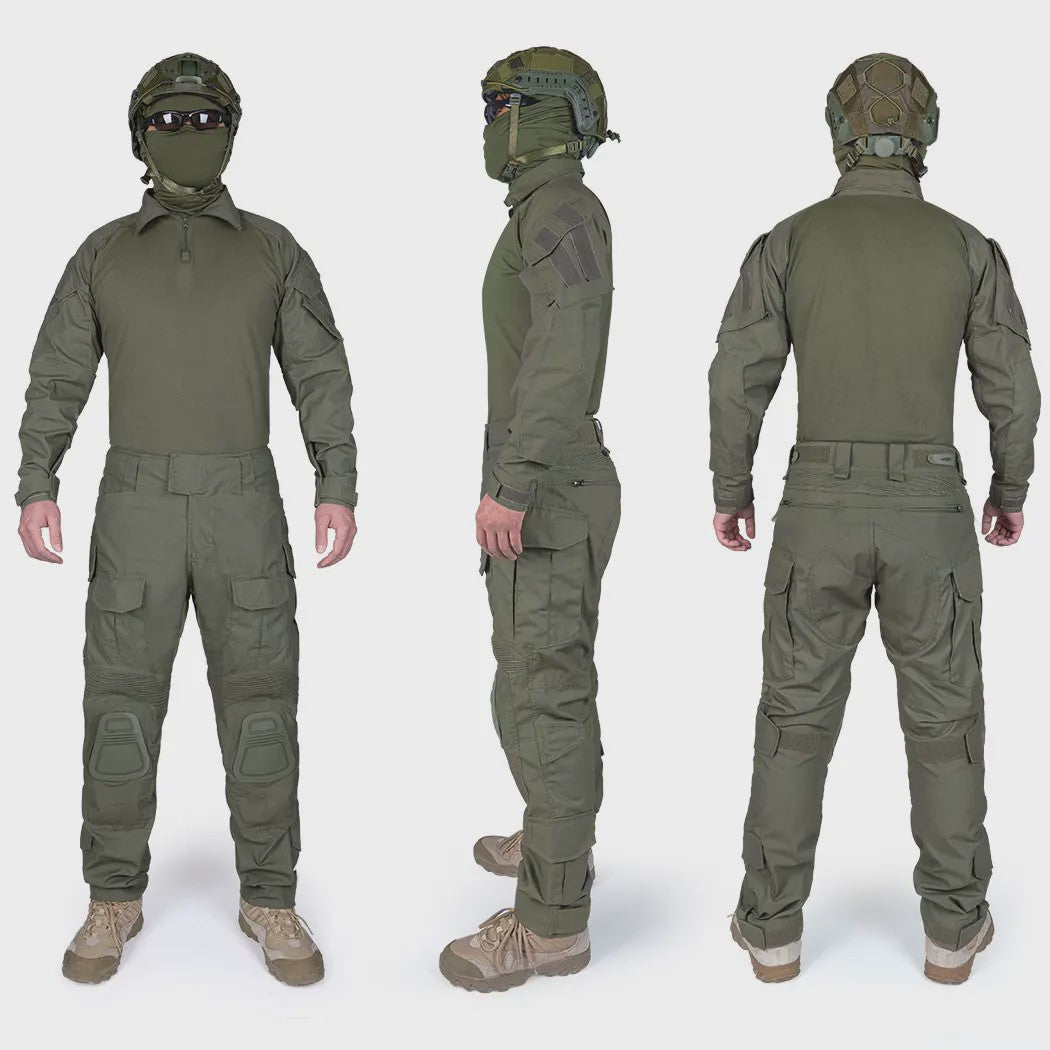 IDOGEAR G3 Combat Uniform Set Heren - Tactische Kleding Set met Broek en Shirt - Zwart/Ranger Groen