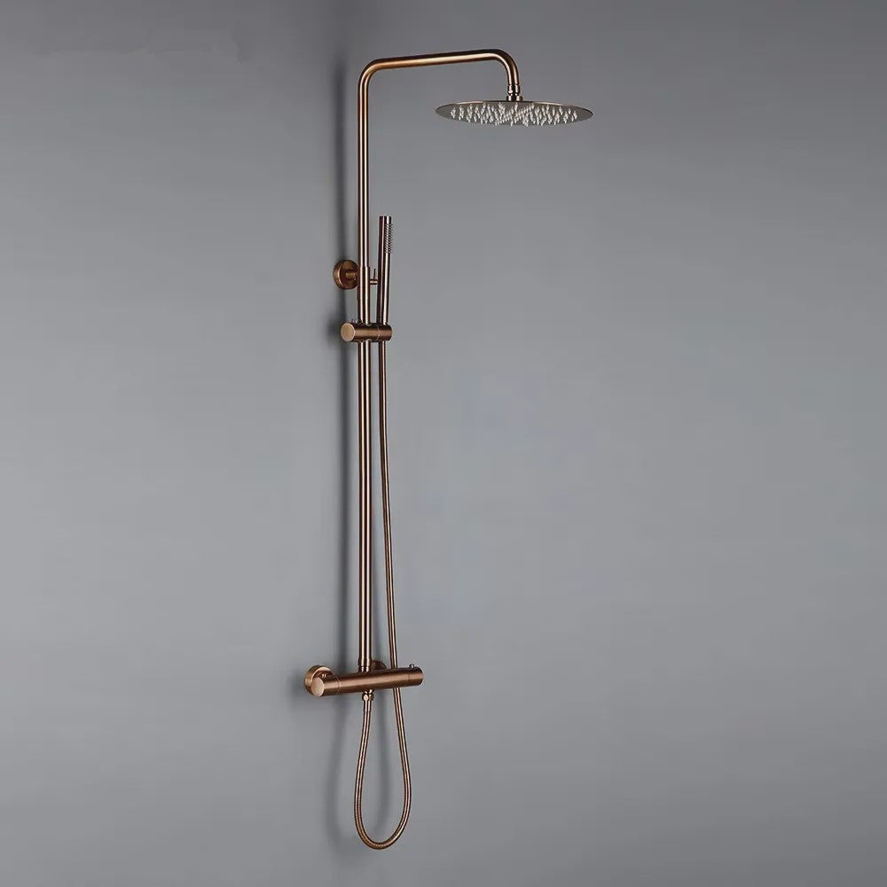 Thermostatische Douchekraan met Regendouche en Handdouche - Massief Messing