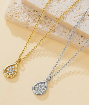 Minimalistische Waterdruppel Hanger Ketting - Roestvrij Staal Sieraden voor Dames