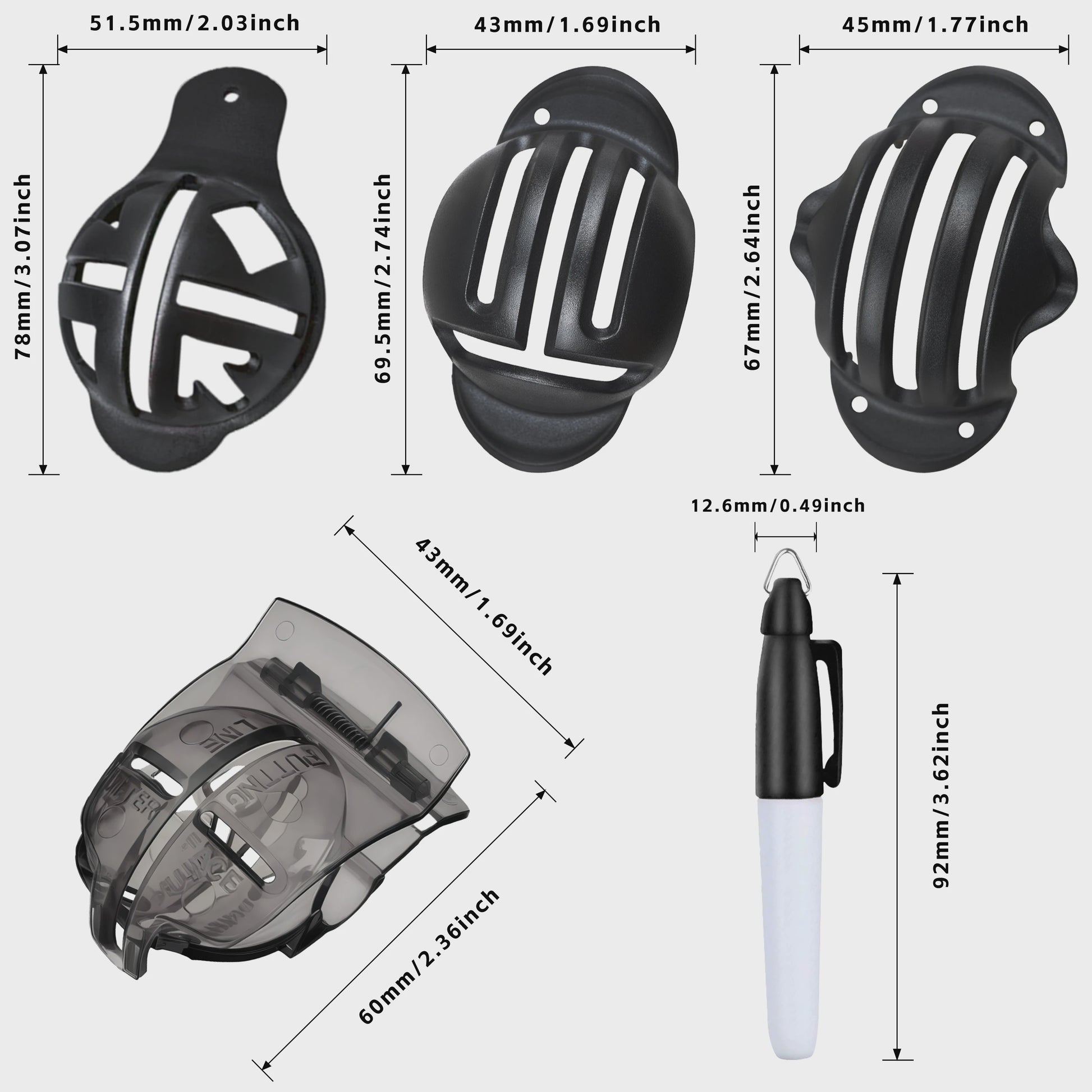 8-delige Golf Bal Lijn Marker Set: 4 Templates & 4 Kleuren Markers voor Betere Slagen