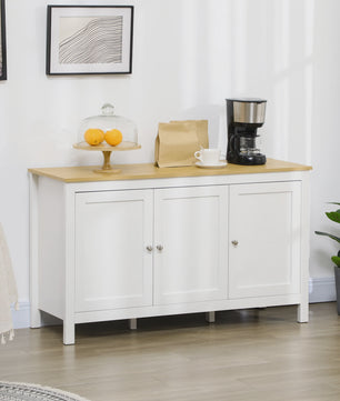 Moderne Keukenkast Sideboard met 3 Deuren - 120x40x70 cm Wit