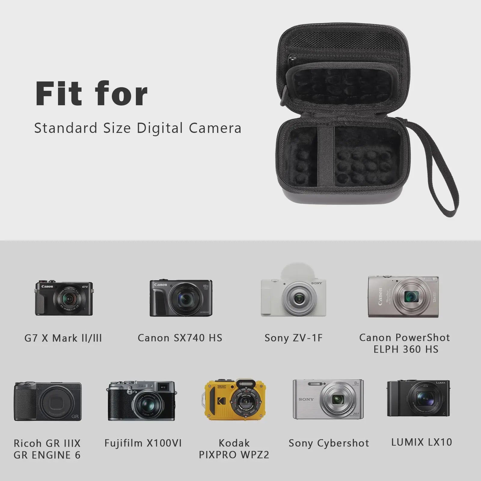 Universele Hardcase Camera Tas - Beschermhoes voor Compactcamera's