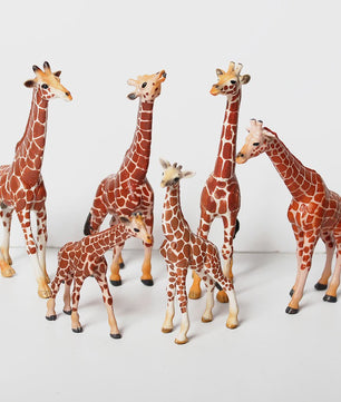 Realistische Wilde Dieren Figuren Set: Okapi, Giraf, Gnu & Zebra - Educatief Speelgoed voor Kinderen